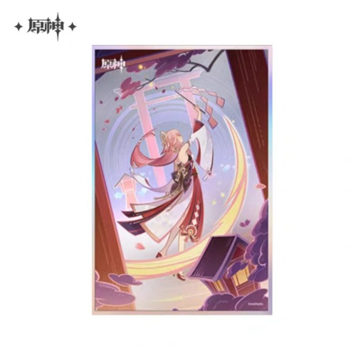 [24년 04월 발매] 원신 공식 일곱 성인의 소환 시리즈 색지 스탠드 - 성물 안치 축사 / 야에 미코