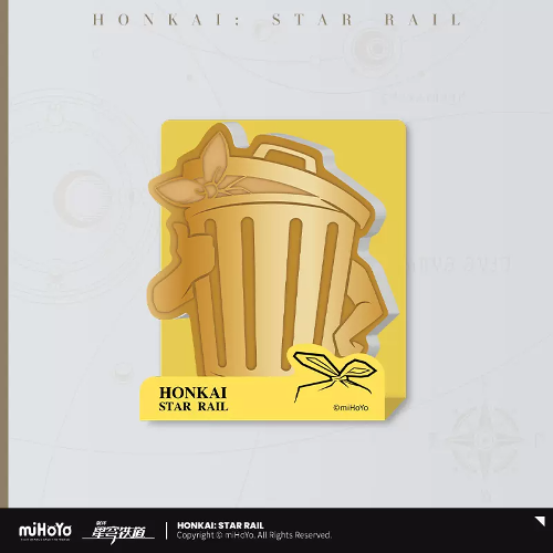 [24년 08월 발매] 붕괴 스타레일 공식 왕의 쓰레기통 시리즈 포스트잇 메모지 - 골드 (붕스 공굿 공식 굿즈)